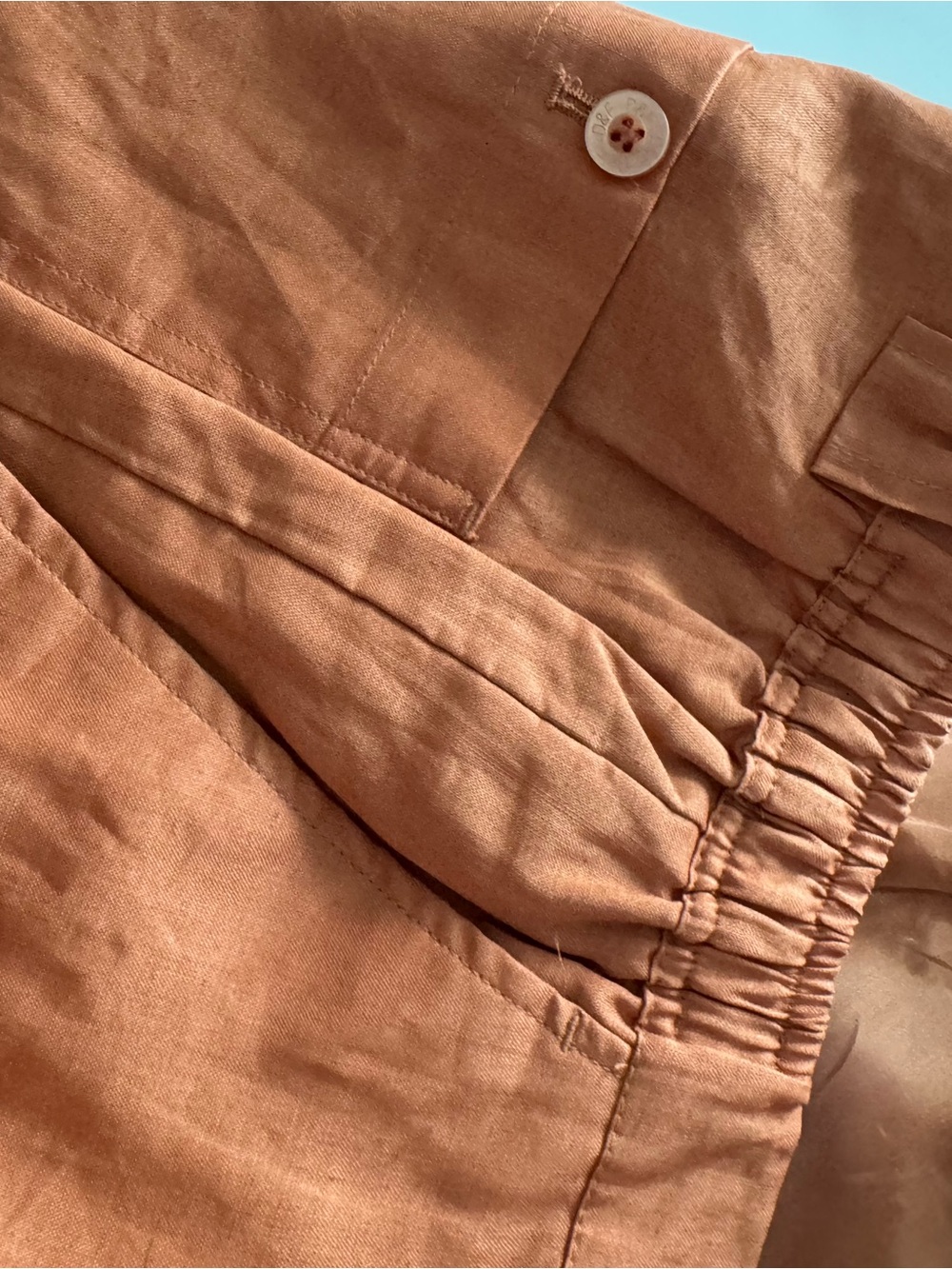 Plus-Size Rust Drawstring Culotte Trousers - Picture 5 of 9
